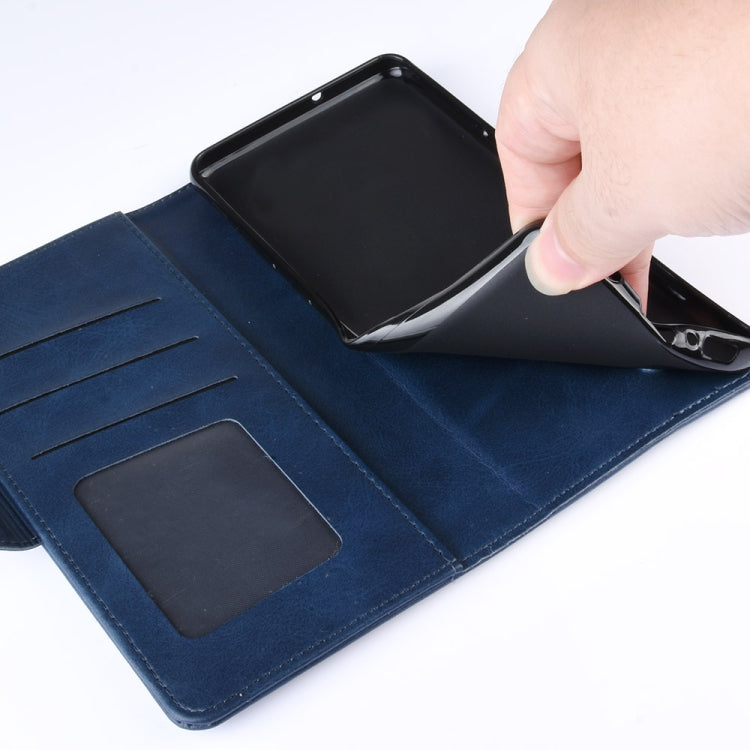 Dual-side Magnetic Buckle Horizontal Flip Leather Case for OPPO Reno 10x Zoom, with Holder & Card Slots & Wallet & Photo Frame(Dark Blue) - OPPO Cases by PMC TechLife | Online Shopping South Africa | PMC TechLife | Buy Now Pay Later Mobicred