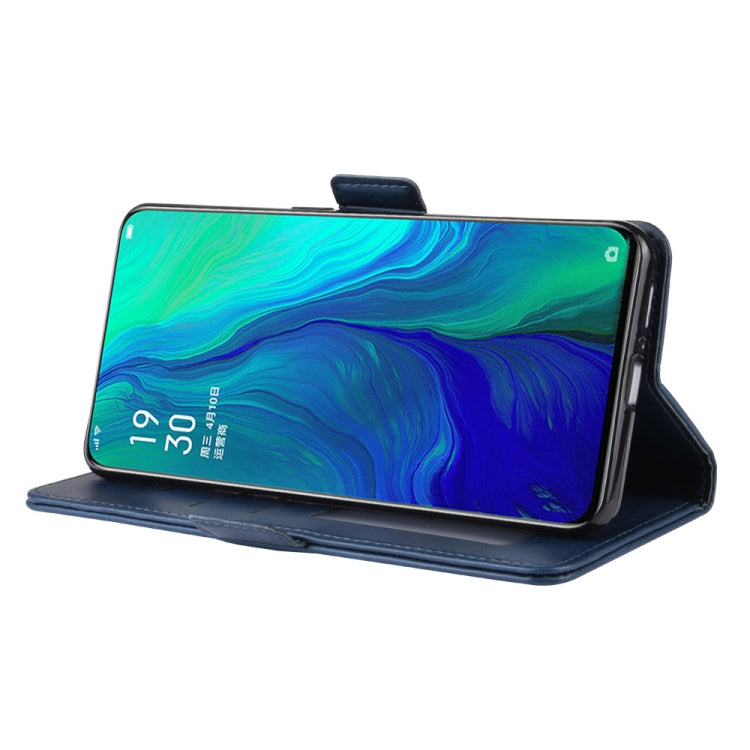 Dual-side Magnetic Buckle Horizontal Flip Leather Case for OPPO Reno 10x Zoom, with Holder & Card Slots & Wallet & Photo Frame(Dark Blue) - OPPO Cases by PMC TechLife | Online Shopping South Africa | PMC TechLife | Buy Now Pay Later Mobicred