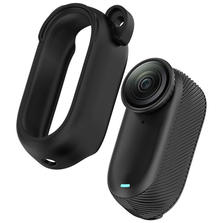 For Insta 360 Go 3S / Go 3  Solid Color Silicone Protective Case(Black) - free shipping - PMC TechLife - Order now!