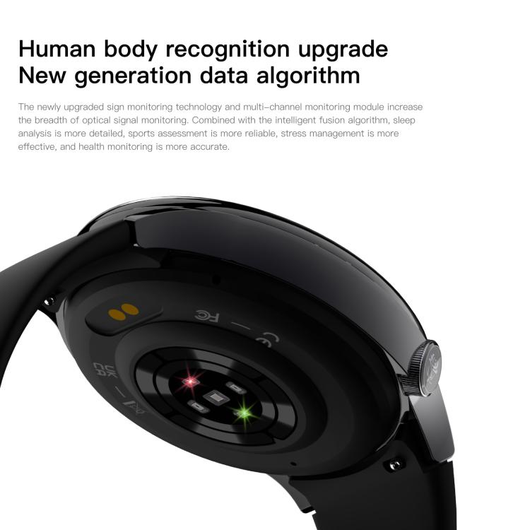 Sense 6 1.43 AMOLED Screen IP68 Waterproof Bluetooth Call Smartwatch Supports Health Monitoring(Black) - free shipping - PMC TechLife - Order now!