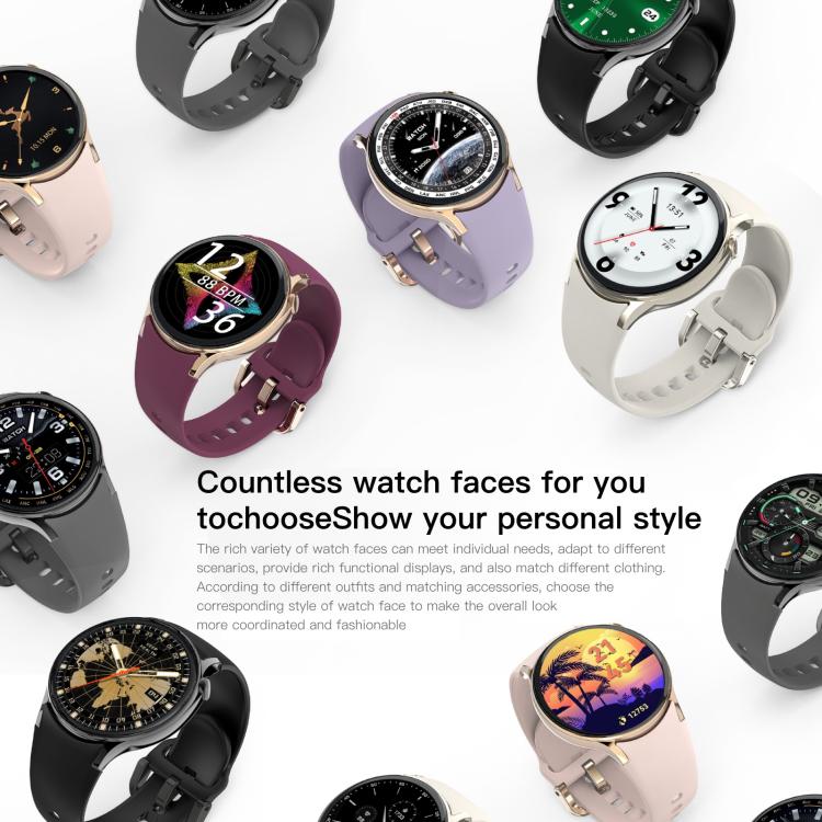 Sense 6 1.43 AMOLED Screen IP68 Waterproof Bluetooth Call Smartwatch Supports Health Monitoring(Wine Red) - free shipping - PMC TechLife - Order now!