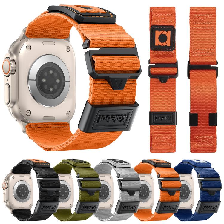 For Apple Watch 42mm / 41mm / 40mm / 38mm Kalebol Braided Nylon Sport Watch Band(Blue) - free shipping - PMC TechLife - Order now!