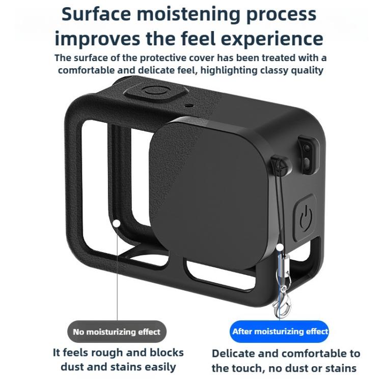 For GoPro HERO13 Black Silicone Protective Case with Wrist Strap & Lens Cover & Side Interface Cover - free shipping - PMC TechLife - Order now!