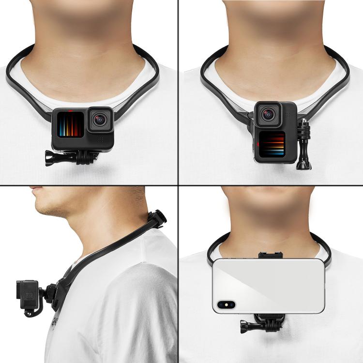 Sports Camera Lazy Neck Bracket Phone Clamp Mount(Black) - free shipping - PMC TechLife - Order now!