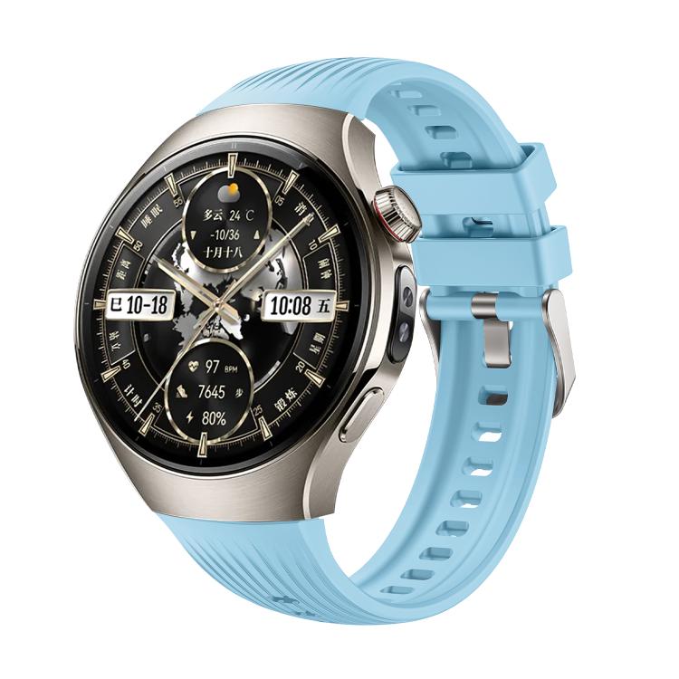 For Huawei Watch 5 46mm Vertical Silicone Watch Band(Cloudy Blue) - free shipping - PMC TechLife - Order now!