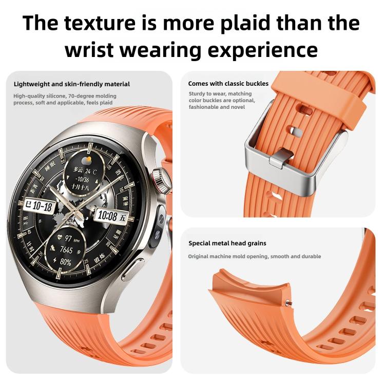 For Huawei Watch 5 46mm Vertical Silicone Watch Band(White) - free shipping - PMC TechLife - Order now!