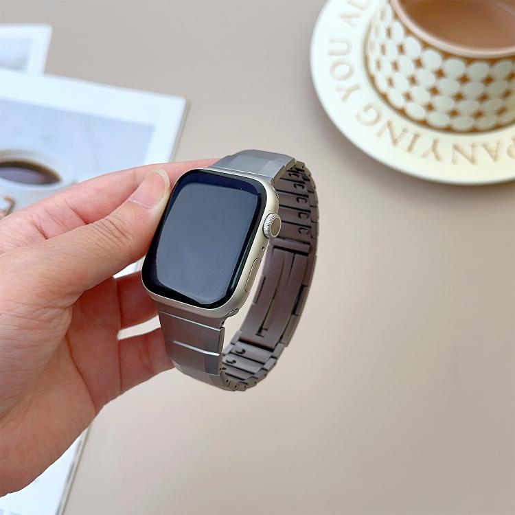 For Apple Watch 46mm / 49mm / 45mm / 44mm Curved Side Detachable Stainless Steel Watch Band(Titanium) - free shipping - PMC TechLife - Order now!