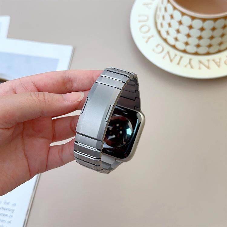 For Apple Watch 46mm / 49mm / 45mm / 44mm Curved Side Detachable Stainless Steel Watch Band(Titanium) - free shipping - PMC TechLife - Order now!
