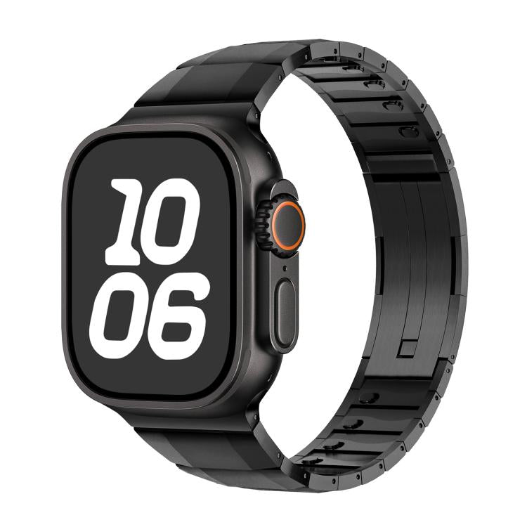 For Apple Watch 46mm / 49mm / 45mm / 44mm Curved Side Detachable Stainless Steel Watch Band(Black) - free shipping - PMC TechLife - Order now!