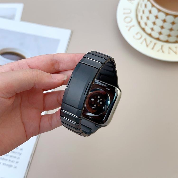 For Apple Watch 46mm / 49mm / 45mm / 44mm Curved Side Detachable Stainless Steel Watch Band(Black) - free shipping - PMC TechLife - Order now!