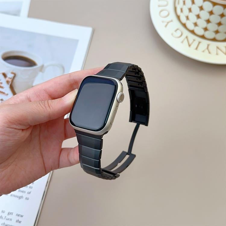 For Apple Watch 46mm / 49mm / 45mm / 44mm Curved Side Detachable Stainless Steel Watch Band(Black) - free shipping - PMC TechLife - Order now!