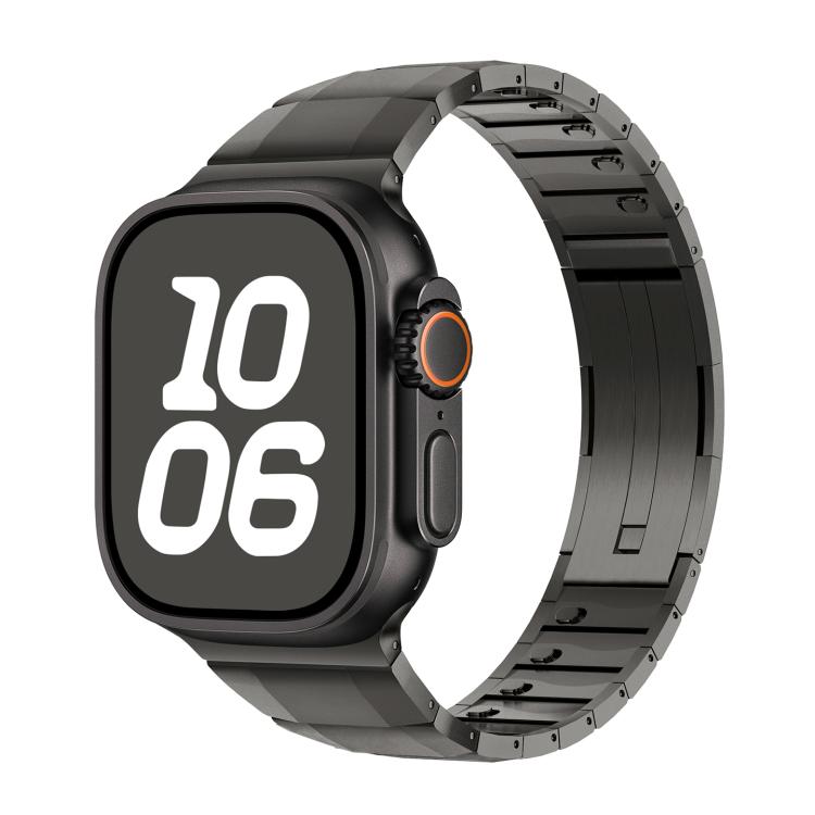 For Apple Watch 42mm / 41mm / 40mm / 38mm Curved Side Detachable Stainless Steel Watch Band(Titanium Gray) - free shipping - PMC TechLife - Order now!