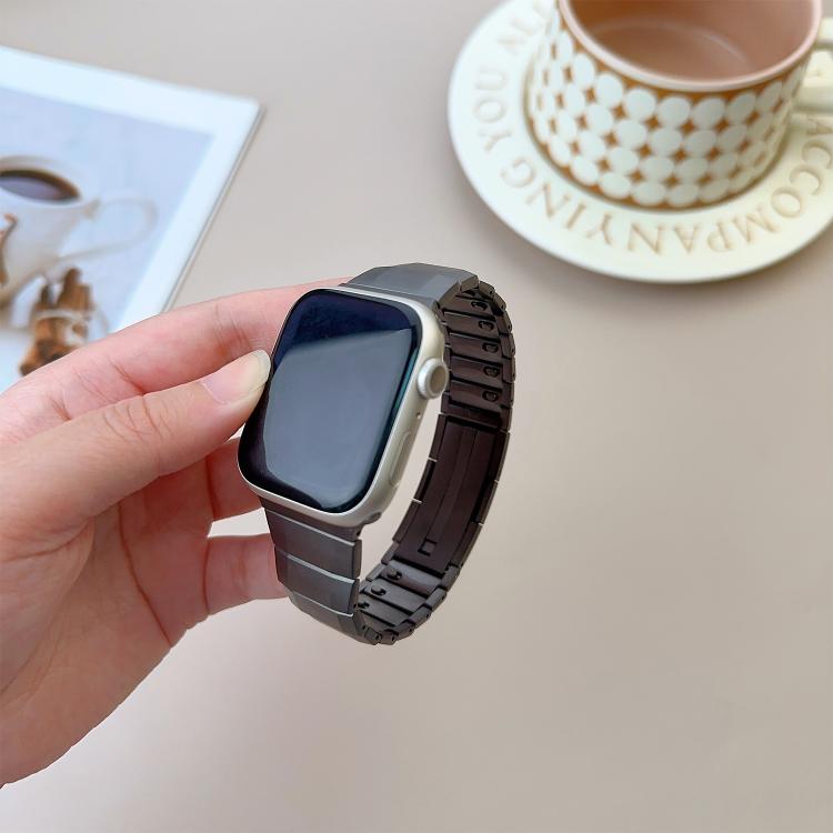 For Apple Watch 42mm / 41mm / 40mm / 38mm Curved Side Detachable Stainless Steel Watch Band(Titanium Gray) - free shipping - PMC TechLife - Order now!