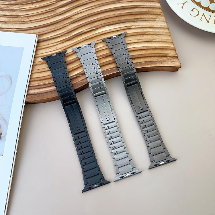For Apple Watch 46mm / 49mm / 45mm / 44mm Curved Side Detachable Stainless Steel Watch Band(Titanium Gray) - free shipping - PMC TechLife - Order now!