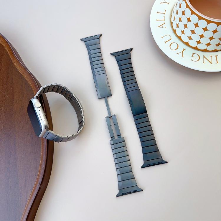 For Apple Watch 42mm / 41mm / 40mm / 38mm Curved Side Detachable Stainless Steel Watch Band(Titanium Gray) - free shipping - PMC TechLife - Order now!