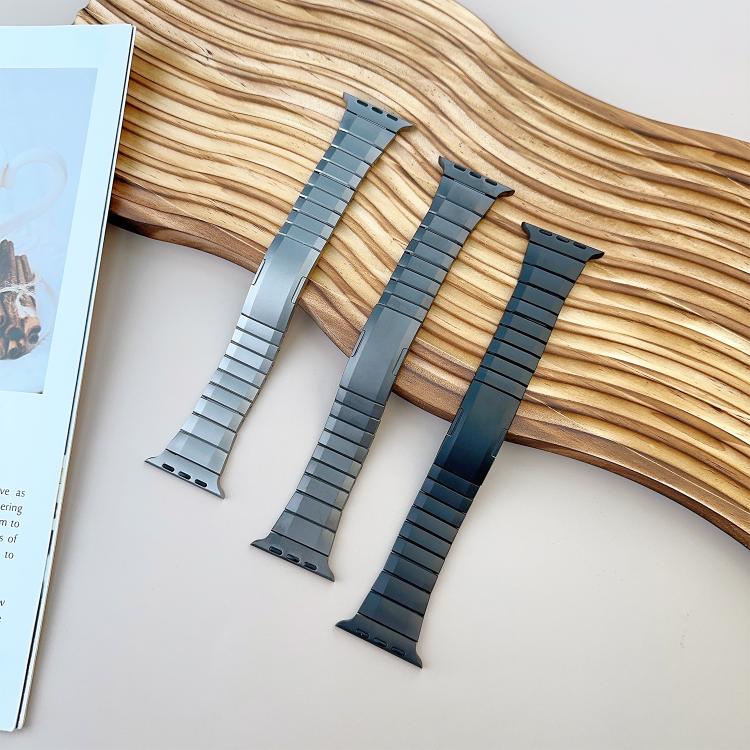 For Apple Watch 46mm / 49mm / 45mm / 44mm Curved Side Detachable Stainless Steel Watch Band(Titanium) - free shipping - PMC TechLife - Order now!