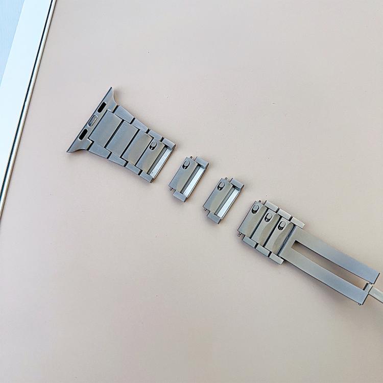 For Apple Watch 42mm / 41mm / 40mm / 38mm Curved Side Detachable Stainless Steel Watch Band(Titanium Gray) - free shipping - PMC TechLife - Order now!