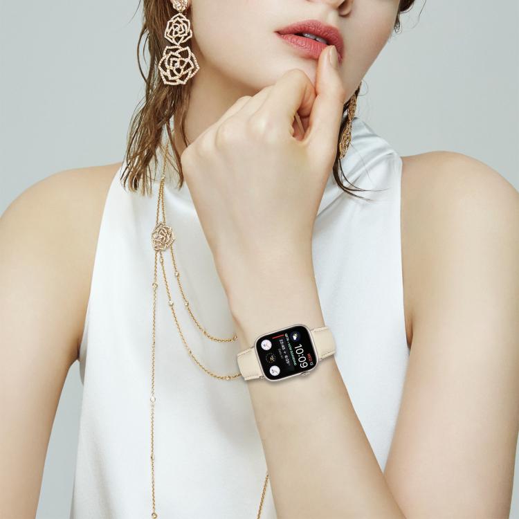 For Apple Watch 46mm / 49mm / 45mm / 44mm Lychee Texture Starlight Turtle Back Buckle Leather Watch Band(Coffee Color) - Watch Bands by PMC TechLife | Online Shopping South Africa | PMC TechLife | Buy Now Pay Later Mobicred