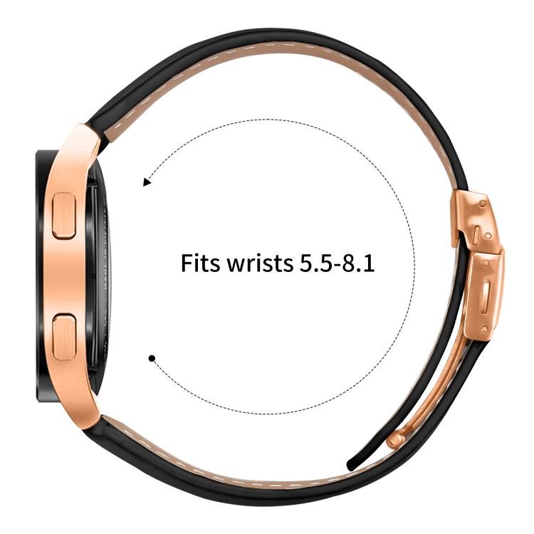 20mm Lychee Texture Rose Gold Turtle Back Buckle Leather Watch Band(Camel) - free shipping - PMC TechLife - Order now!