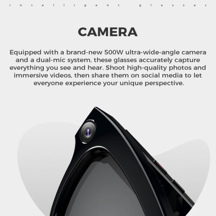 M01 Smart Glasses, with HD Camera, Support Bluetooth Call, AI Intelligent Translation(White) - free shipping - PMC TechLife - Order now!