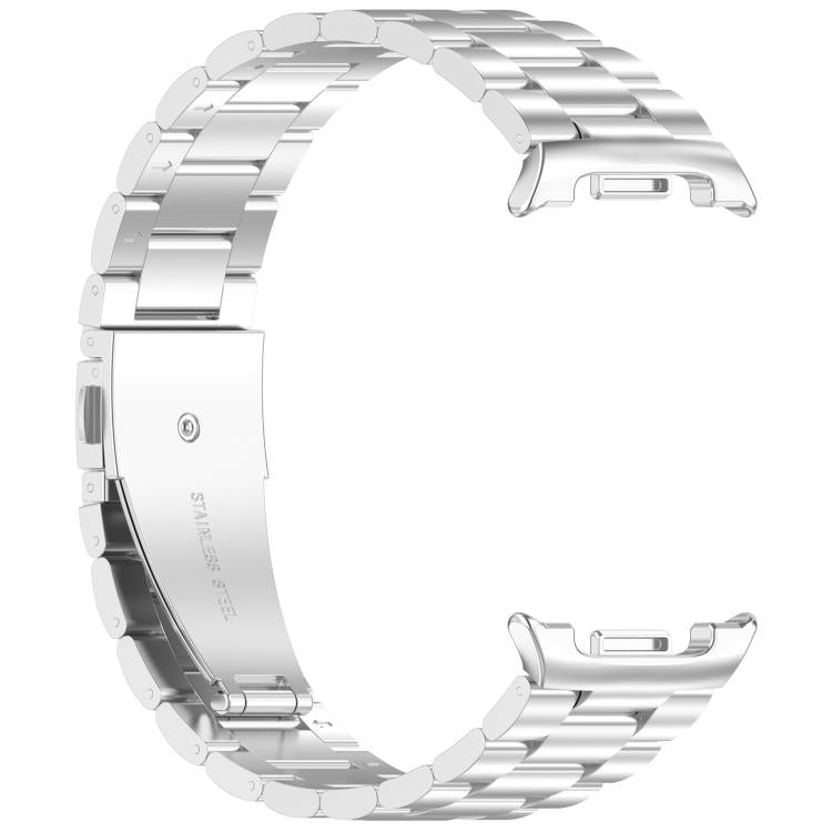 For Samsung Galaxy Watch 8 40 / 44mm Slim Three Beads Stainless Steel Watch Band(Silver) - free shipping - PMC TechLife - Order now!