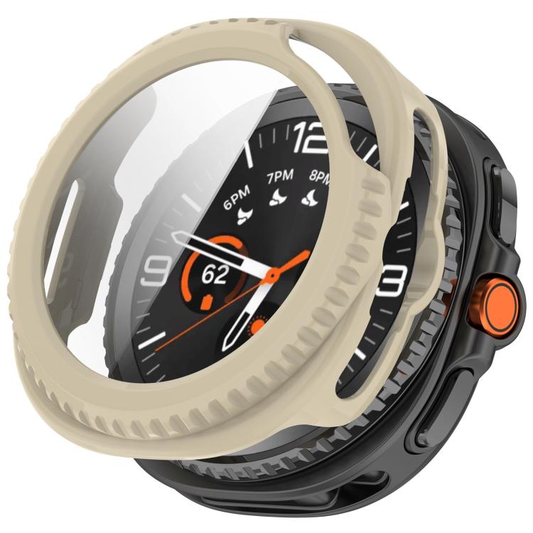 For Samsung Galaxy Watch8 Classic 46mm Tempered Film Integrated PC Watch Cover(Ivory White) - free shipping - PMC TechLife - Order now!