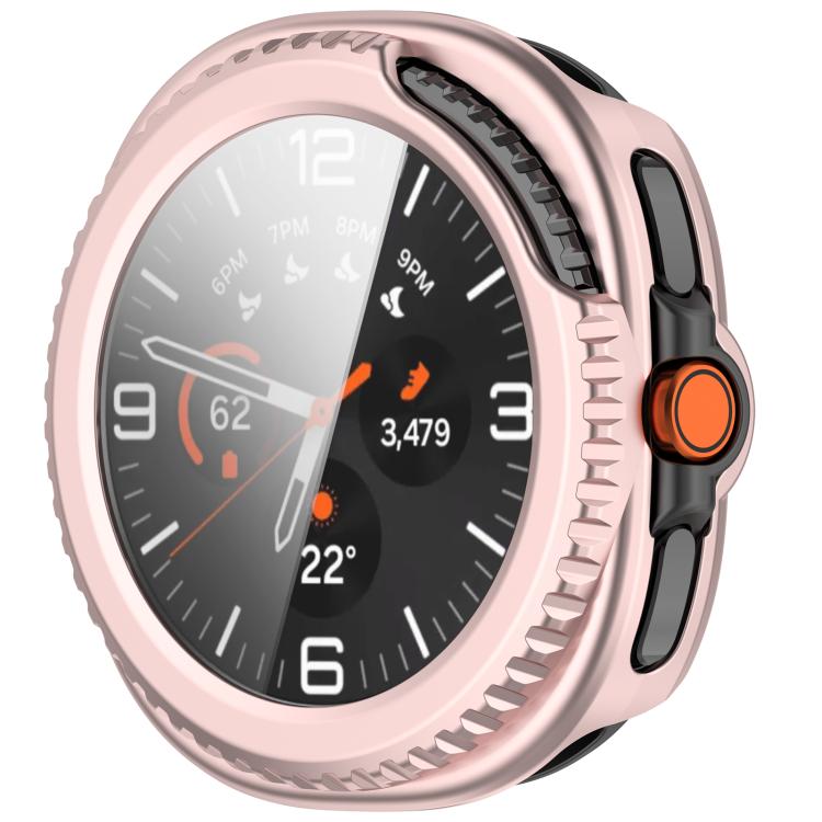 For Samsung Galaxy Watch8 Classic 46mm Tempered Film Integrated PC Watch Cover(Frosted Pink) - free shipping - PMC TechLife - Order now!