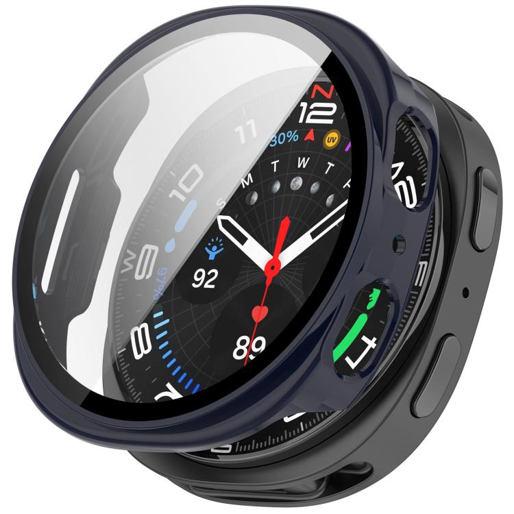 For Samsung Galaxy Watch 8 44mm Tempered Film Integrated PC Watch Cover(Ink Blue) - free shipping - PMC TechLife - Order now!