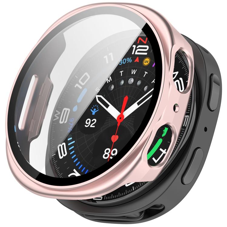 For Samsung Galaxy Watch 8 44mm Tempered Film Integrated PC Watch Cover(Frosted Pink) - free shipping - PMC TechLife - Order now!