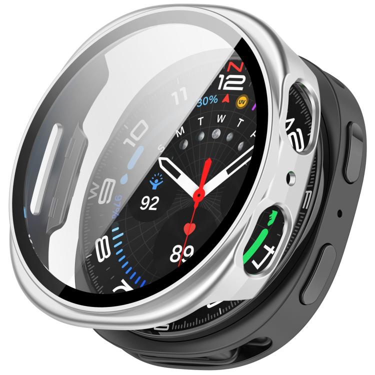 For Samsung Galaxy Watch 8 44mm Tempered Film Integrated PC Watch Cover(Frosted Silver) - free shipping - PMC TechLife - Order now!