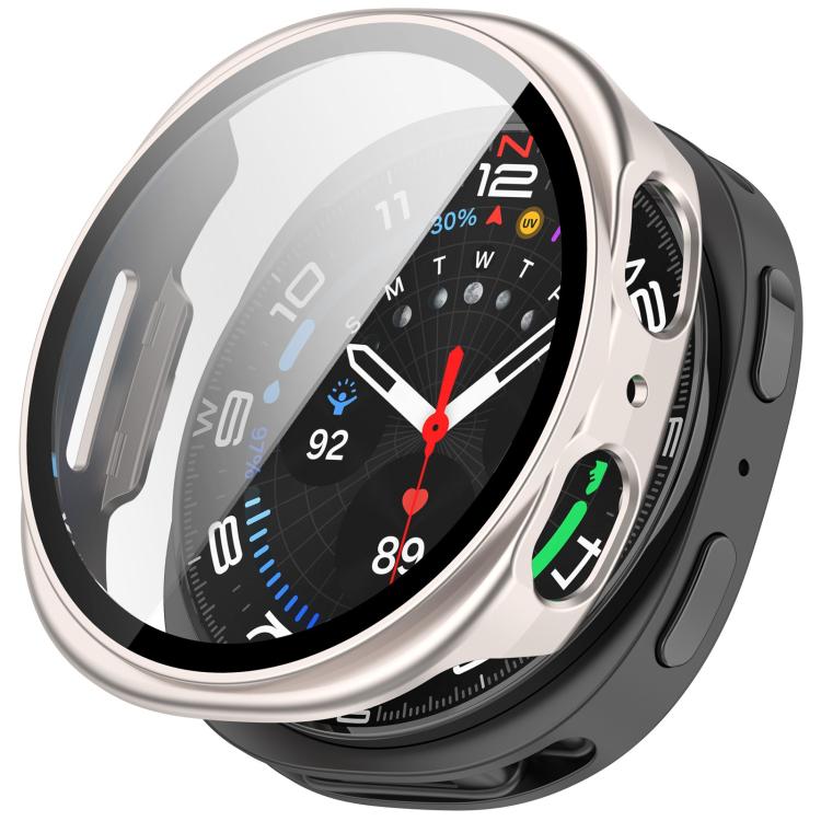 For Samsung Galaxy Watch 8 44mm Tempered Film Integrated PC Watch Cover(Frosted Starlight) - free shipping - PMC TechLife - Order now!