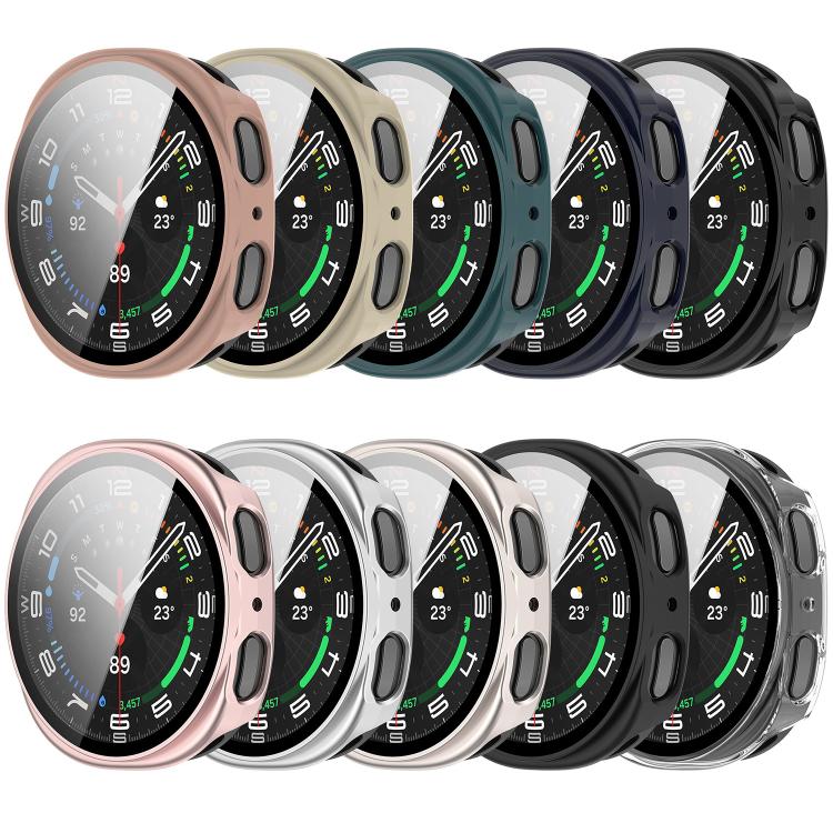 For Samsung Galaxy Watch8 Classic 46mm Tempered Film Integrated PC Watch Cover(Glossy Black) - free shipping - PMC TechLife - Order now!