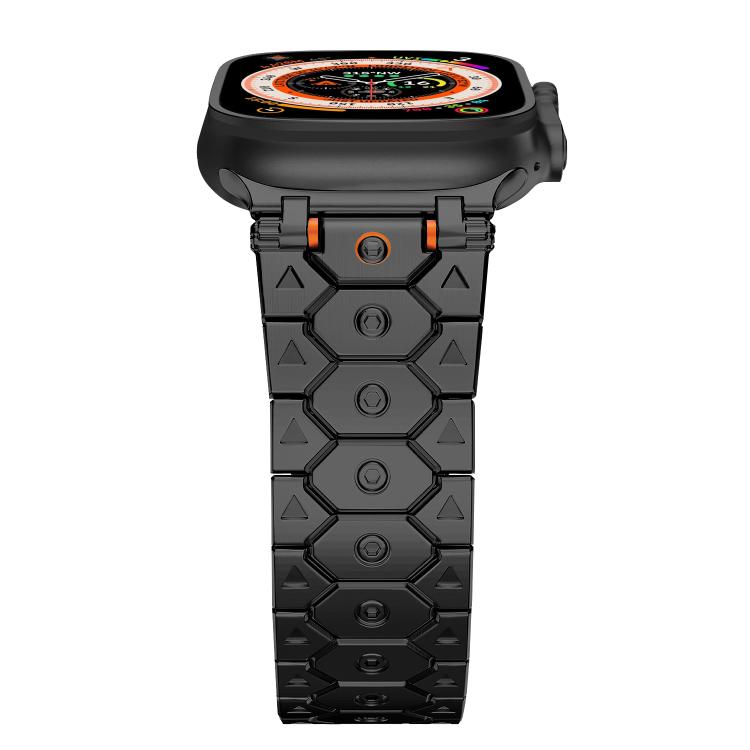 For Apple Watch 46mm / 49mm / 45mm / 44mm Octagonal Stainless Steel  Watch(Black) - free shipping - PMC TechLife - Order now!
