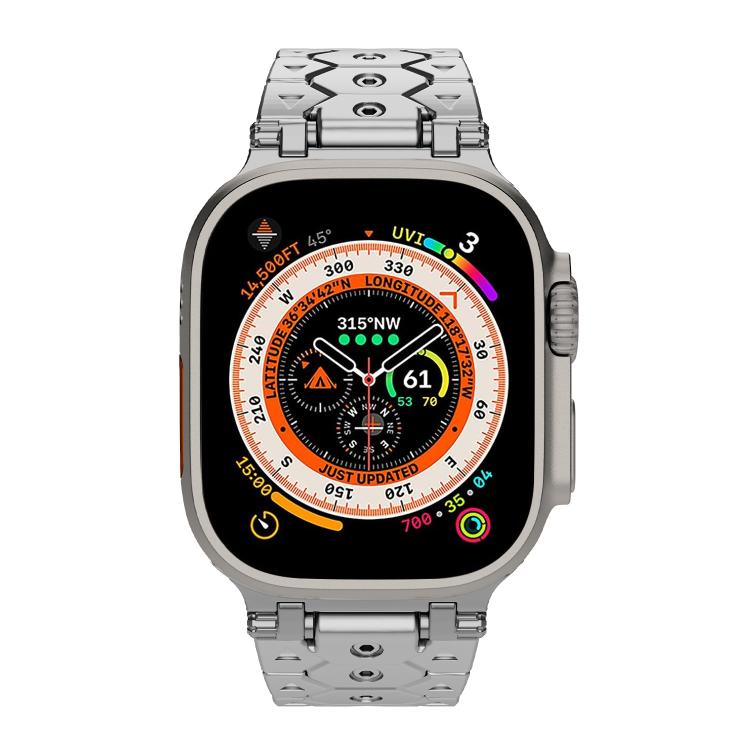 For Apple Watch 46mm / 49mm / 45mm / 44mm Octagonal Stainless Steel  Watch(Silver) - free shipping - PMC TechLife - Order now!