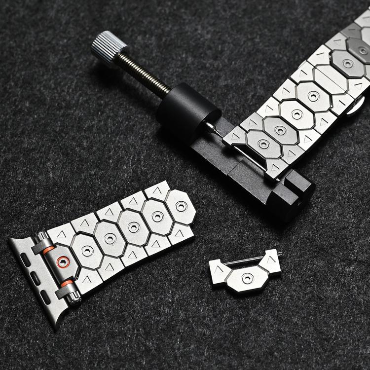 For Apple Watch 46mm / 49mm / 45mm / 44mm Octagonal Stainless Steel  Watch(Titanium) - free shipping - PMC TechLife - Order now!