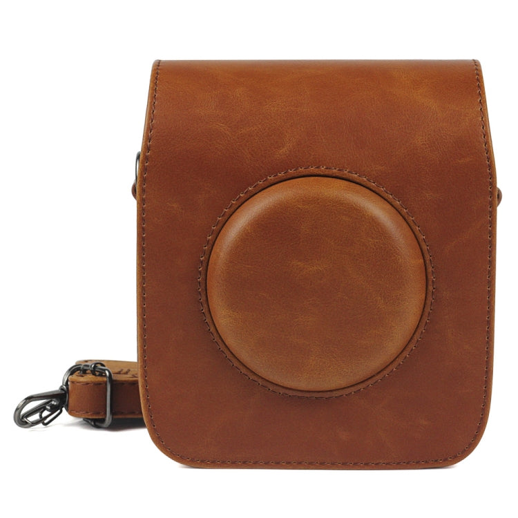 Full Body Camera PU Leather Case Bag with Strap for Fujifilm Instax Square SQ20(Brown) - Leather Bag by PMC TechLife | Online Shopping South Africa | PMC TechLife | Buy Now Pay Later Mobicred
