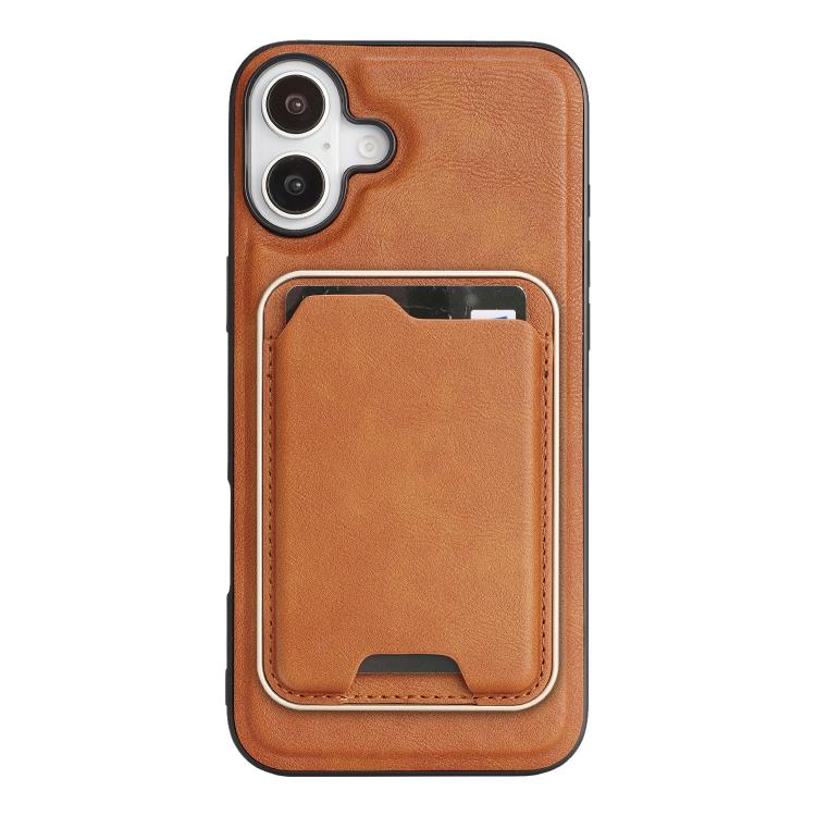 For iPhone 17 Kalebol Slim MagSafe Ring Magnetic Card Bag Leather Phone Case(Brown) - iPhone 17 Cases by Kalebol | Online Shopping South Africa | PMC TechLife | Buy Now Pay Later Mobicred