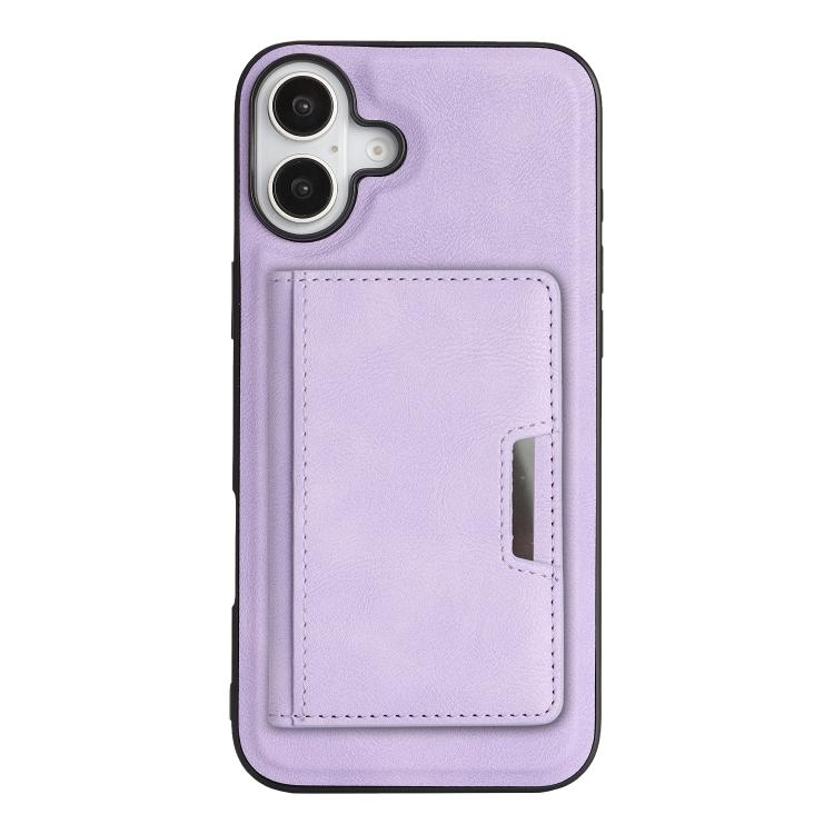 For iPhone 17 Kalebol Strong MagSafe Magnetic Two-Fold Card Bag Leather Phone Case(Purple) - iPhone 17 Cases by Kalebol | Online Shopping South Africa | PMC TechLife | Buy Now Pay Later Mobicred