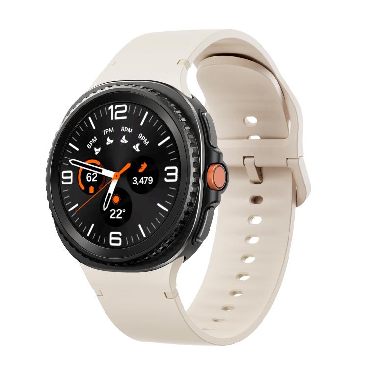 For Samsung Galaxy Watch8 / Watch8 Classic Solid Color Stitched Silicone Watch Band, Size:S(Starlight) - free shipping - PMC TechLife - Order now!