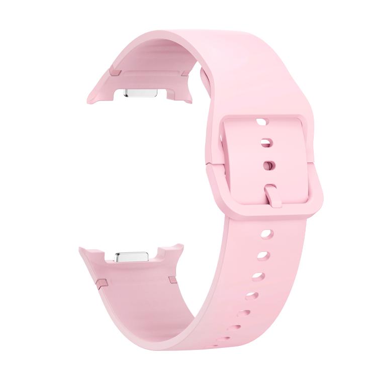 For Samsung Galaxy Watch8 / Watch8 Classic Solid Color Stitched Silicone Watch Band, Size:M(Light Pink) - free shipping - PMC TechLife - Order now!