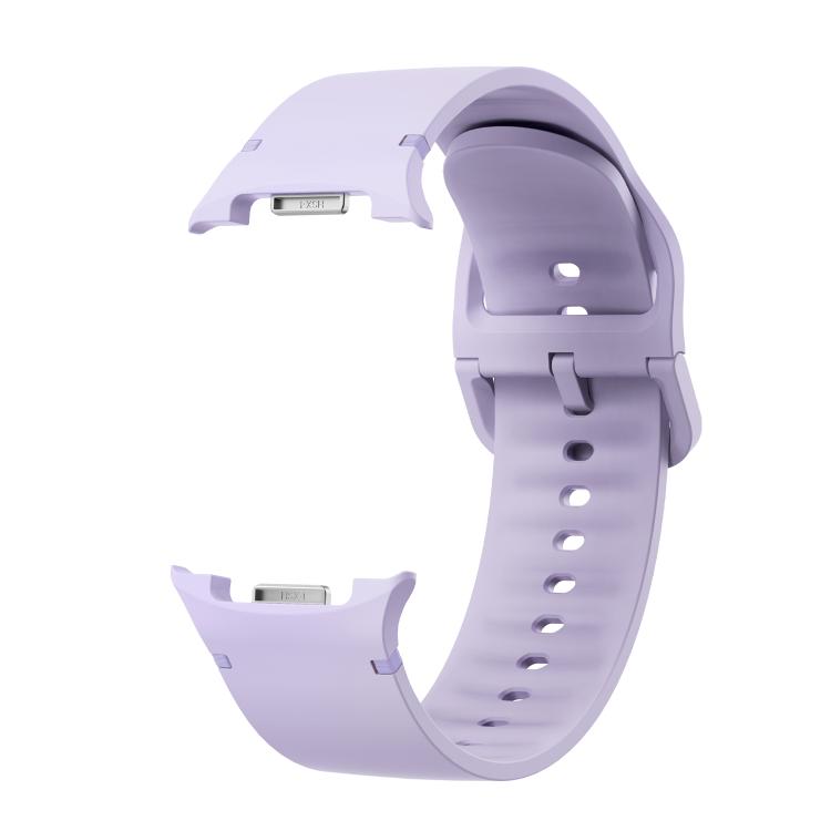 For Samsung Galaxy Watch8 / Watch8 Classic Solid Color Stitched Silicone Watch Band, Size:M(Official Purple) - free shipping - PMC TechLife - Order now!