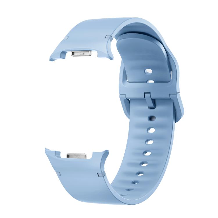 For Samsung Galaxy Watch8 / Watch8 Classic Solid Color Stitched Silicone Watch Band, Size:M(Light Blue) - free shipping - PMC TechLife - Order now!