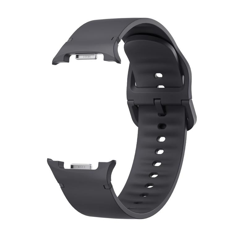 For Samsung Galaxy Watch8 / Watch8 Classic Solid Color Stitched Silicone Watch Band, Size:M(Dark Gray) - free shipping - PMC TechLife - Order now!