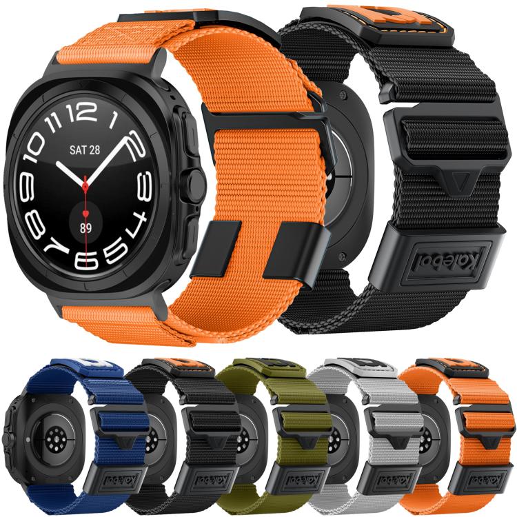 For Samsung Galaxy Watch Ultra 47mm / Ultra 2025 Kalebol Braided Nylon Sport Watch Band(Blue) - free shipping - PMC TechLife - Order now!