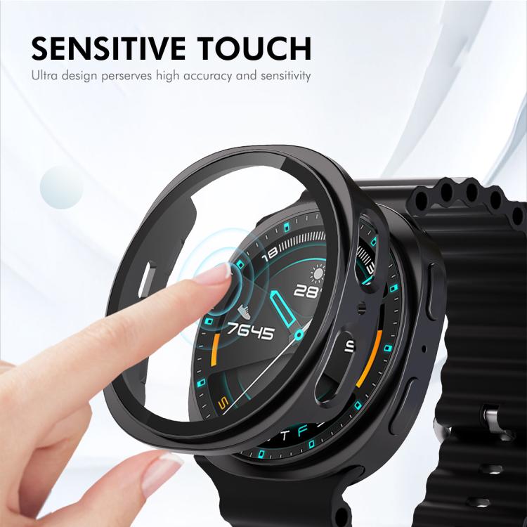 For Samsung Galaxy Watch8 44mm ENKAY Hat-Prince Full Coverage Tempered Glass Film Integrated PC Watch Case(Starlight) - free shipping - PMC TechLife - Order now!