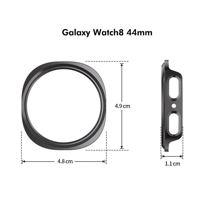 For Samsung Galaxy Watch8 44mm ENKAY Hat-Prince Full Coverage Tempered Glass Film Integrated PC Watch Case(Starlight) - free shipping - PMC TechLife - Order now!