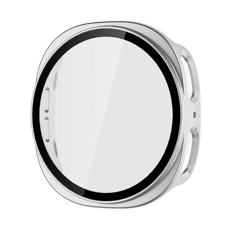 For Samsung Galaxy Watch8 44mm ENKAY Hat-Prince Full Coverage Tempered Glass Film Integrated PC Watch Case(Silver) - free shipping - PMC TechLife - Order now!