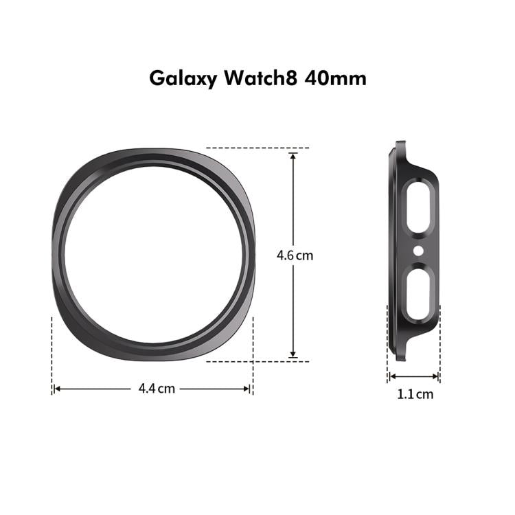 For Samsung Galaxy Watch8 40mm ENKAY Hat-Prince Full Coverage Tempered Glass Film Integrated PC Watch Case(Metal Gray) - free shipping - PMC TechLife - Order now!
