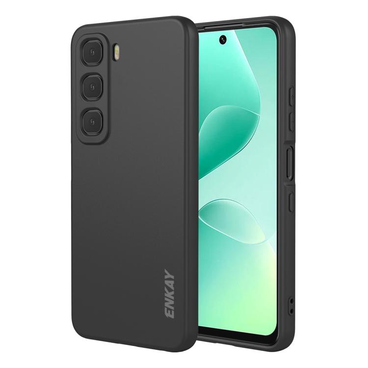 For Infinix Hot 60 / Hot 60i ENKAY Liquid Silicone Soft Shockproof Phone Case(Black) - free shipping - PMC TechLife - Order now!