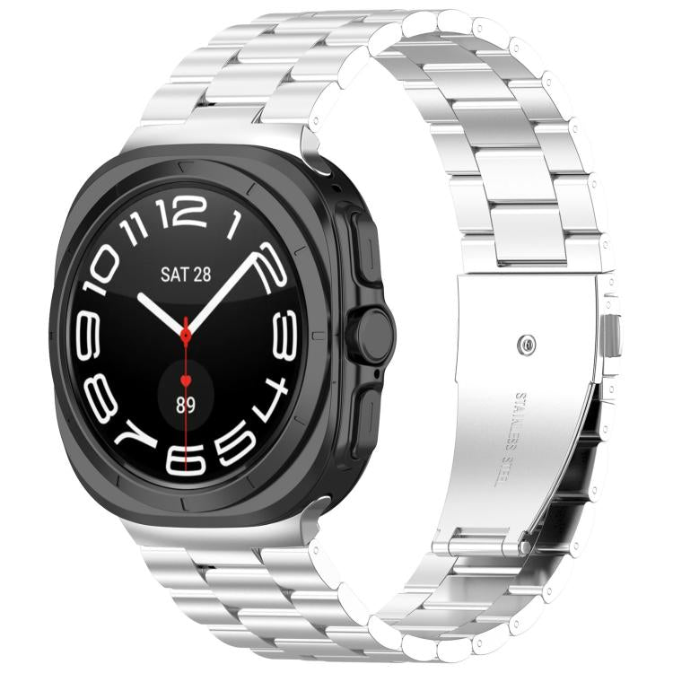 For Samsung Galaxy Watch8 / Watch8 Classic Three Beads Stainless Steel Watch Band with Removal Tool(Silver) - free shipping - PMC TechLife - Order now!